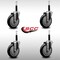 Service Caster 5'' SS Black Poly Wheel Swivel 3/4'' Expanding Stem Caster Set, 4PK SCC-SSEX20S514-PPUB-BLK-34-4 - alternate 2